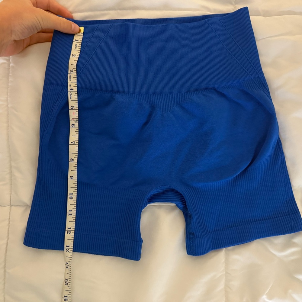 Blue Bike Shorts Lightweight Athletic Wear